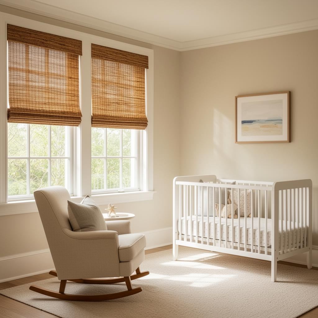 Bedroom with layered custom drapery